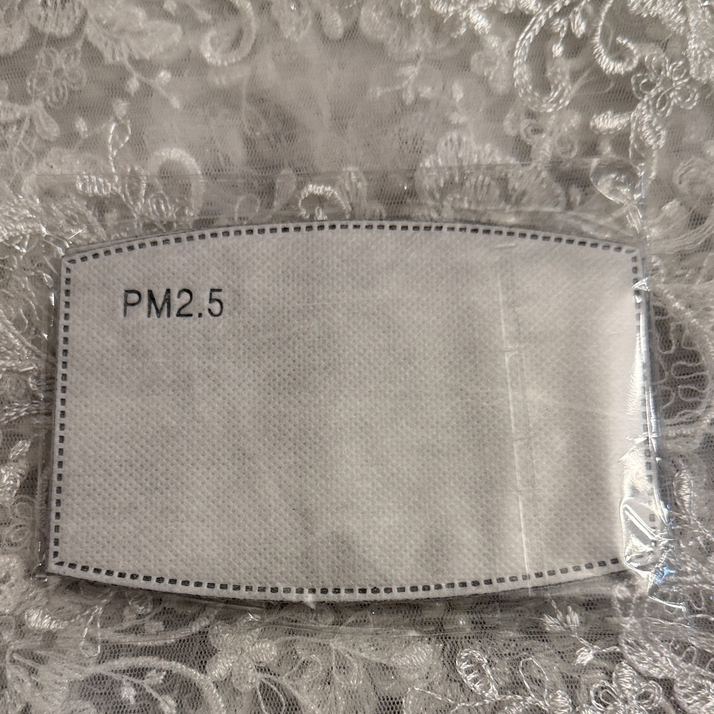Unisex Gray/White Pm2.5 Face Mask Filters (Set Of 5)